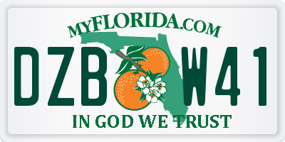 FL license plate DZBW41