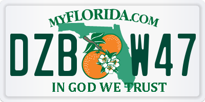 FL license plate DZBW47