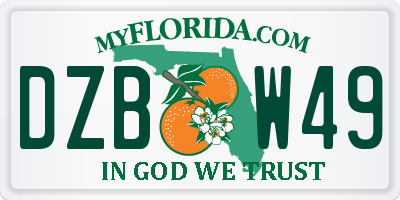 FL license plate DZBW49