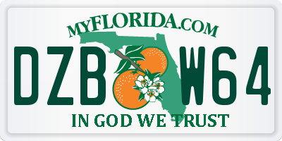 FL license plate DZBW64