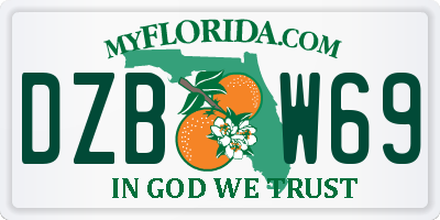 FL license plate DZBW69