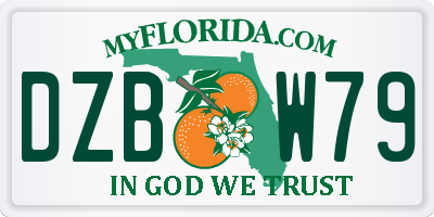 FL license plate DZBW79