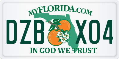 FL license plate DZBX04
