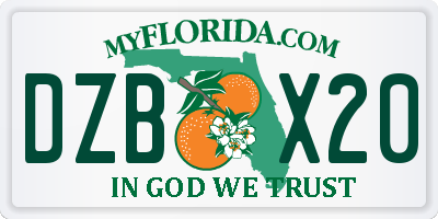 FL license plate DZBX20