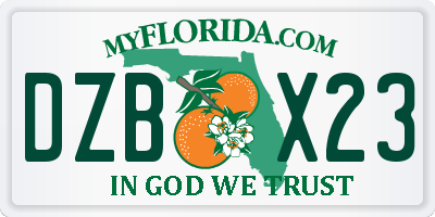 FL license plate DZBX23