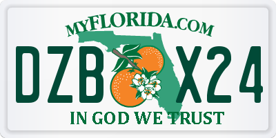 FL license plate DZBX24