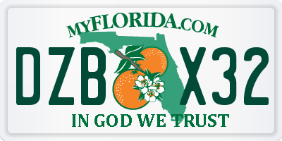 FL license plate DZBX32
