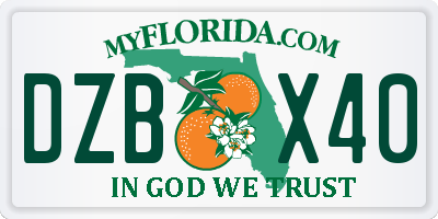 FL license plate DZBX40