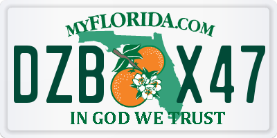 FL license plate DZBX47
