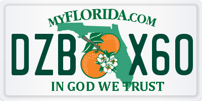 FL license plate DZBX60