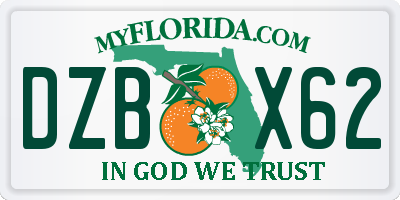 FL license plate DZBX62