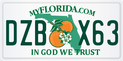 FL license plate DZBX63