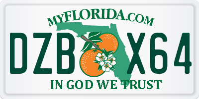 FL license plate DZBX64