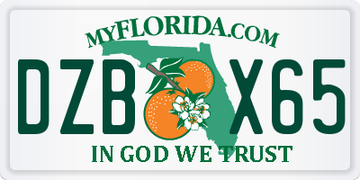 FL license plate DZBX65