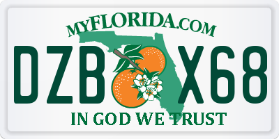 FL license plate DZBX68