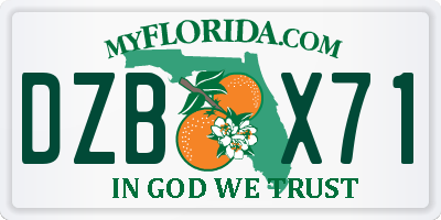 FL license plate DZBX71
