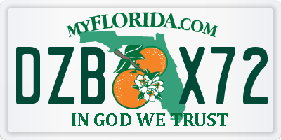 FL license plate DZBX72