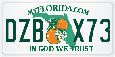 FL license plate DZBX73