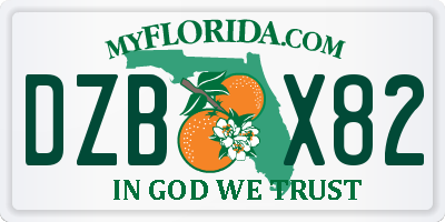 FL license plate DZBX82