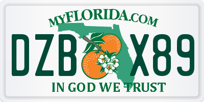 FL license plate DZBX89