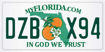 FL license plate DZBX94