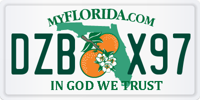 FL license plate DZBX97