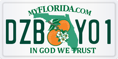 FL license plate DZBY01