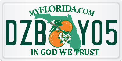 FL license plate DZBY05