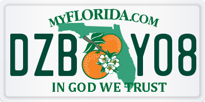 FL license plate DZBY08