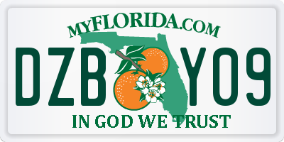 FL license plate DZBY09