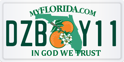 FL license plate DZBY11