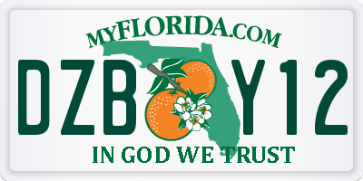 FL license plate DZBY12