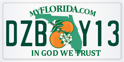 FL license plate DZBY13