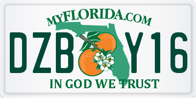 FL license plate DZBY16