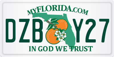 FL license plate DZBY27