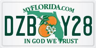 FL license plate DZBY28