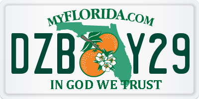 FL license plate DZBY29