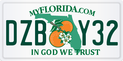 FL license plate DZBY32