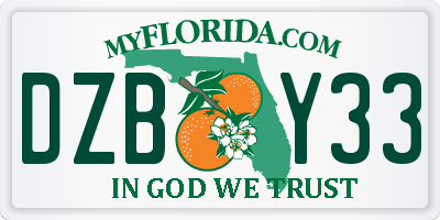 FL license plate DZBY33