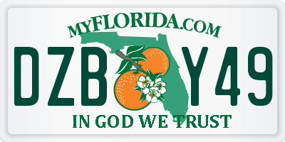 FL license plate DZBY49