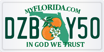 FL license plate DZBY50