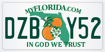 FL license plate DZBY52