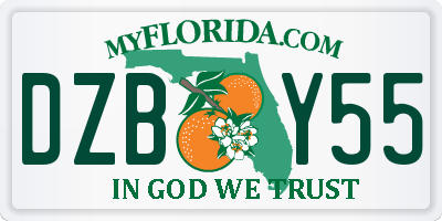 FL license plate DZBY55