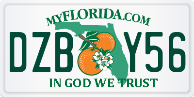 FL license plate DZBY56