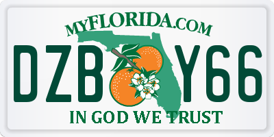 FL license plate DZBY66