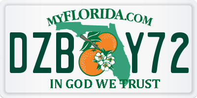 FL license plate DZBY72