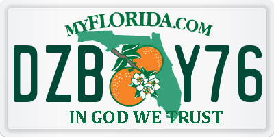 FL license plate DZBY76