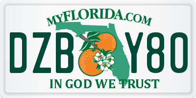 FL license plate DZBY80