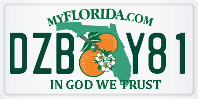 FL license plate DZBY81