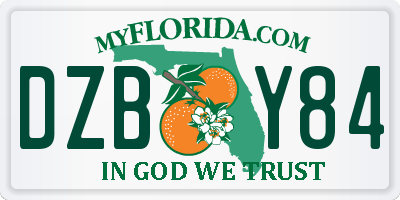 FL license plate DZBY84